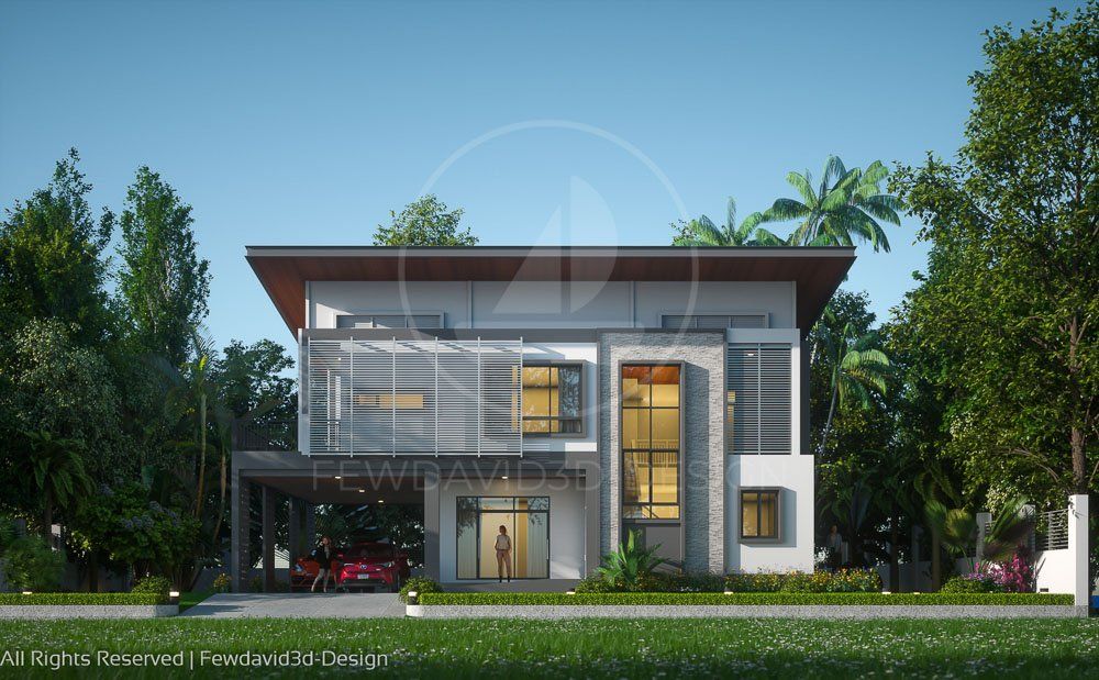 รับออกแบบบ้าน,สถาปนิก,บ้าน2ชั้น