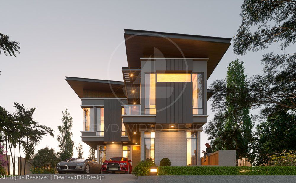 รับออกแบบบ้าน2ชั้น