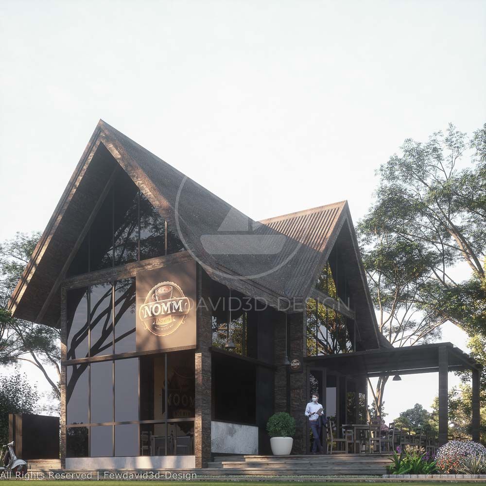 การออกแบบร้านกาแฟที่ดัดแปลงจากโรงนาอันเก่าแก่อยู่ในจังหวัดสระบุรี ให้เป็นร้านกาแฟที่ดูดีและทันสมัย