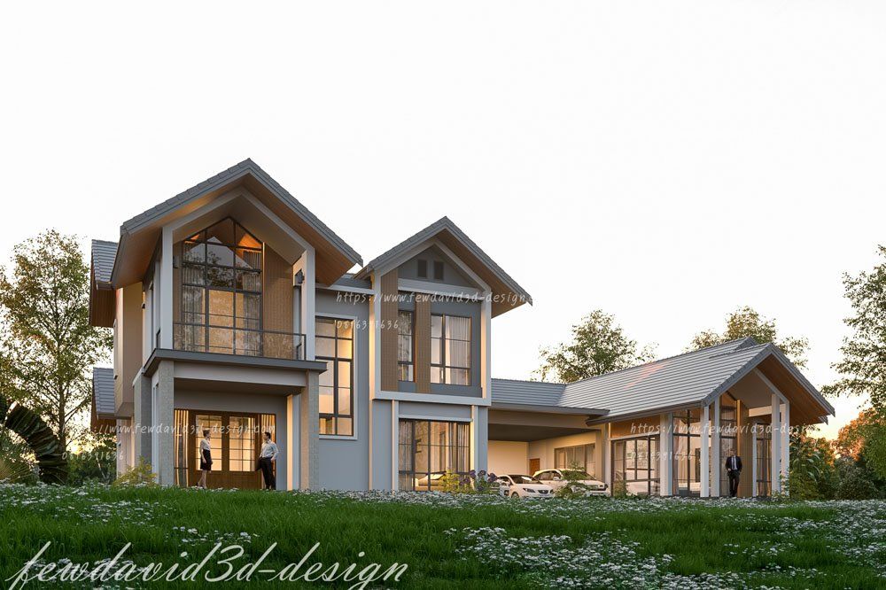 รับออกแบบบ้านทุกสไตล์ ตอบโจทย์ทุกความต้องการ ทีมงานมืออาชีพ ประสบการณ์สูง FEWDAVID3D-DESIGN

