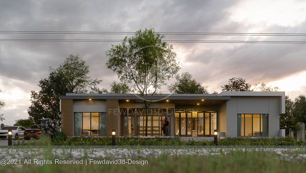 บ้านโมเดิร์น,ชั้นเดียว,fewdavid