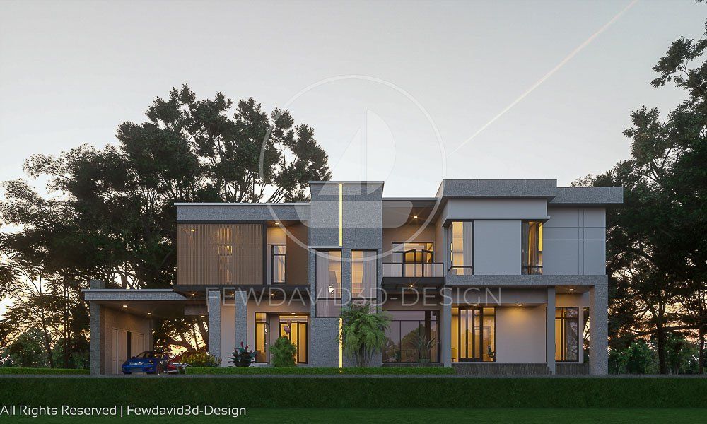 บ้านโมเดิร์นโครงสร้างเหล็กผสมปูนเปลือย สไตล์ลอฟท์ รับออกแบบบ้านโมเดิร์น
