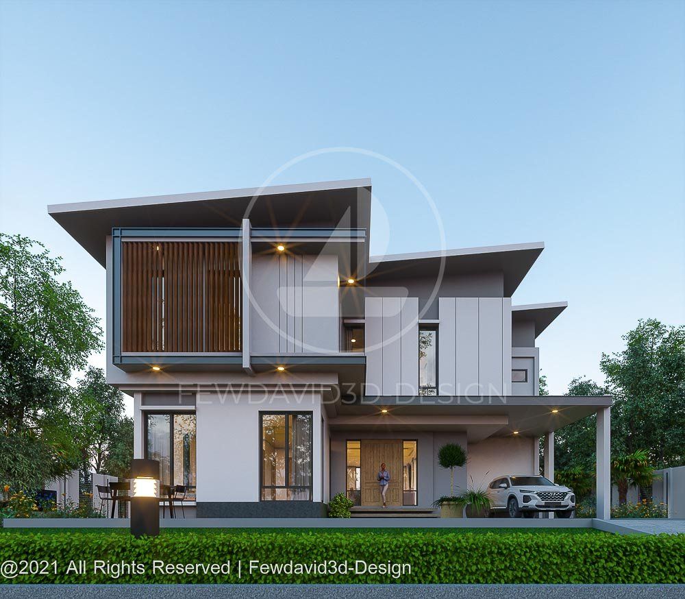 บ้านโมเดิร์น,บ้าน2ชั้น,รับออกแบบบ้าน