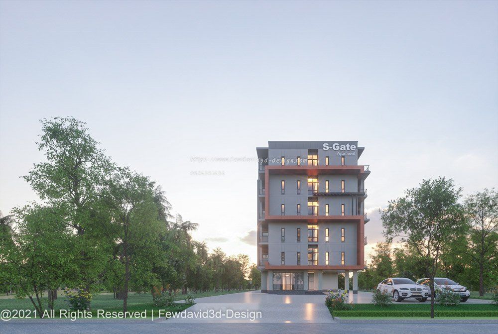 รับออกแบบอพาร์ทเมนท์6ชั้น