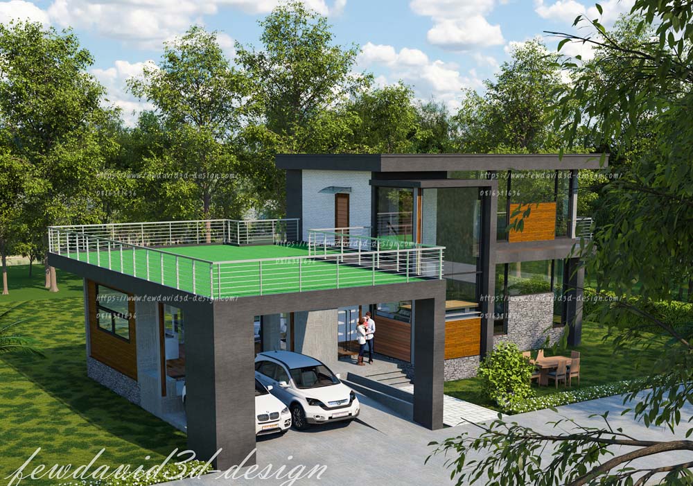 บ้านโมเดิร์น 2 ชั้น