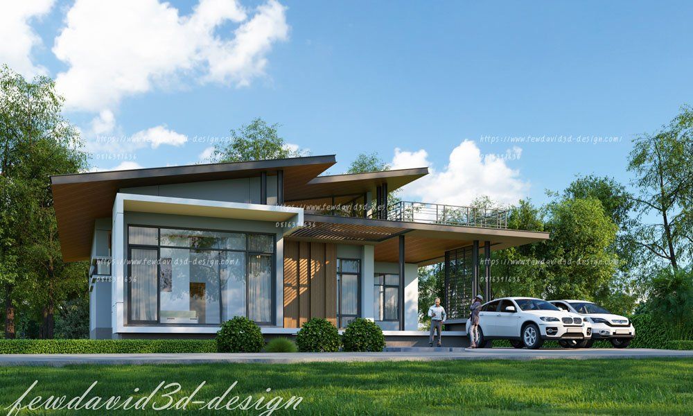 รับออกแบบบ้าน โมเดิร์น
