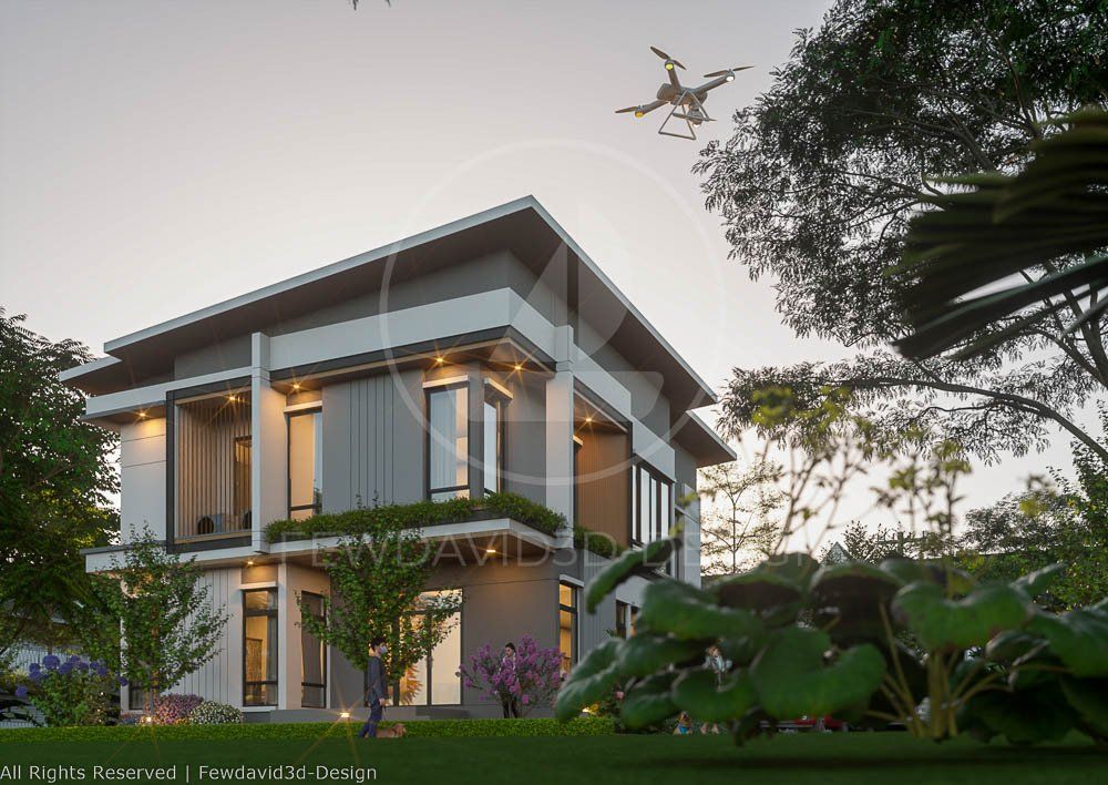 บ้านโมเดิร์น 2 ชั้น