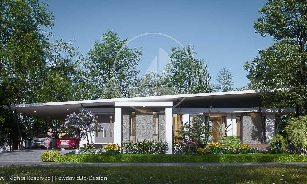 ออกแบบบ้านชั้นเดียว