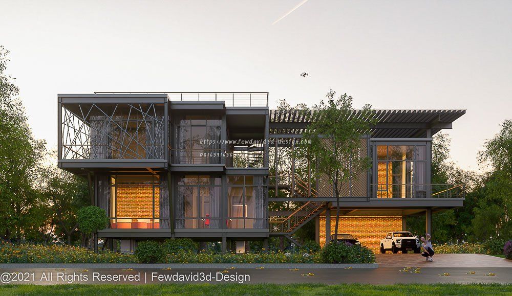 บ้าน2ชั้น,บ้านโครงสร้างเหล็ก