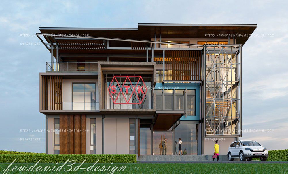 อาคารสำนักงานโครงสร้างเหล็ก