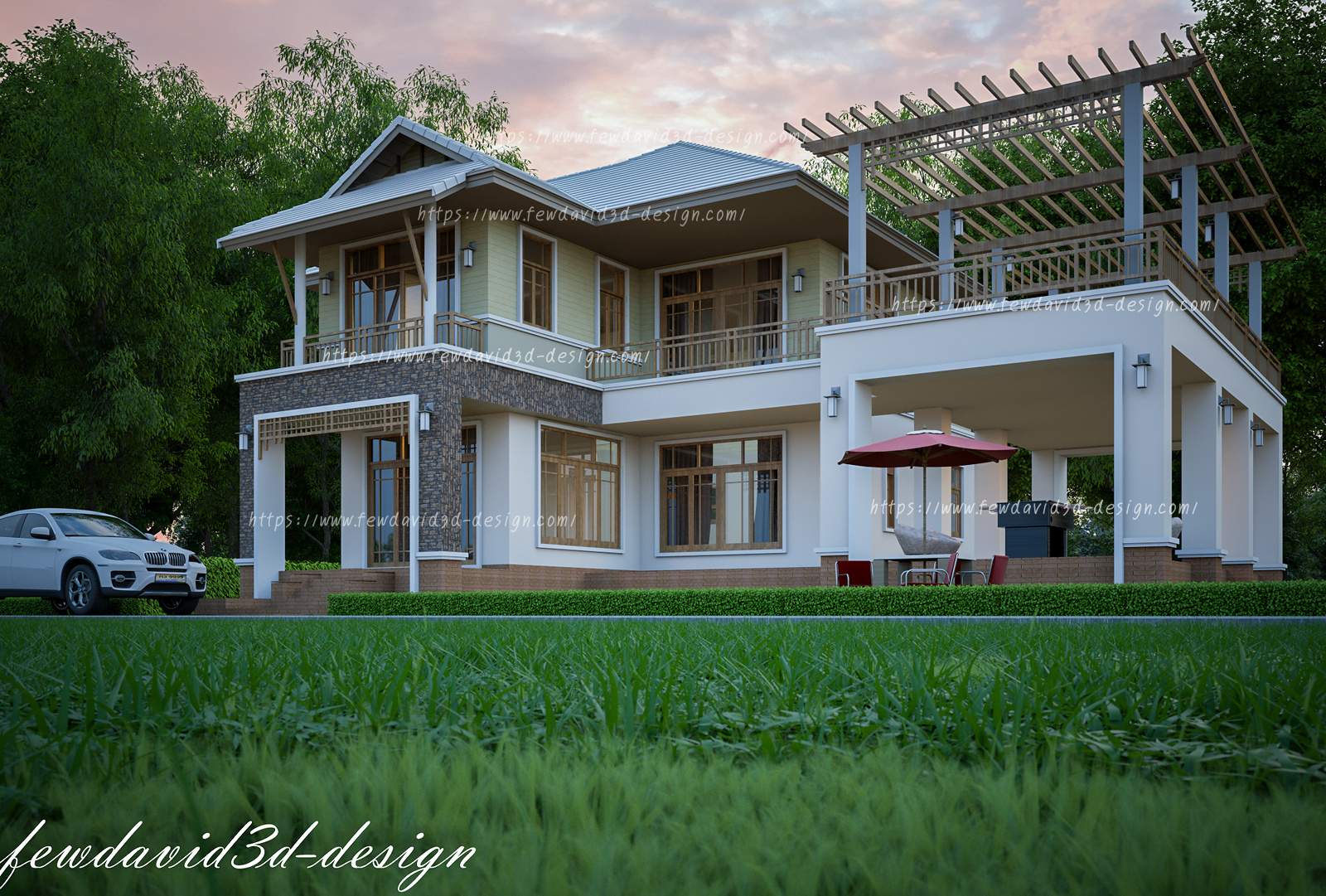 บ้านพักอาศัย2ชั้น อ.เวียงสระ จ.สุราษฎร์ธานี บริษัท 3dformwork