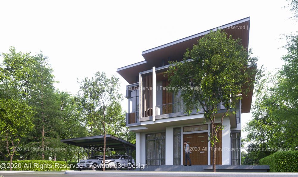 บ้านโมเดิร์นกระจกเต็มบาน เปิดรับแสงธรรมชาติ รับออกแบบบ้านโมเดิร์น
