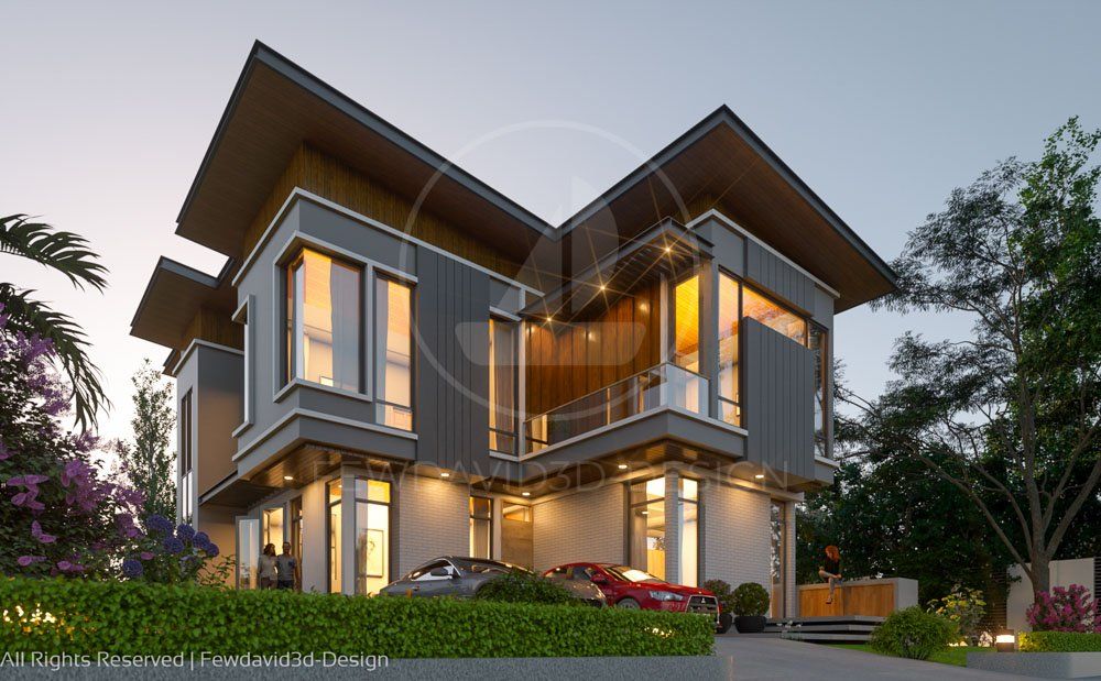 บ้านโมเดิร์น,2ชั้น