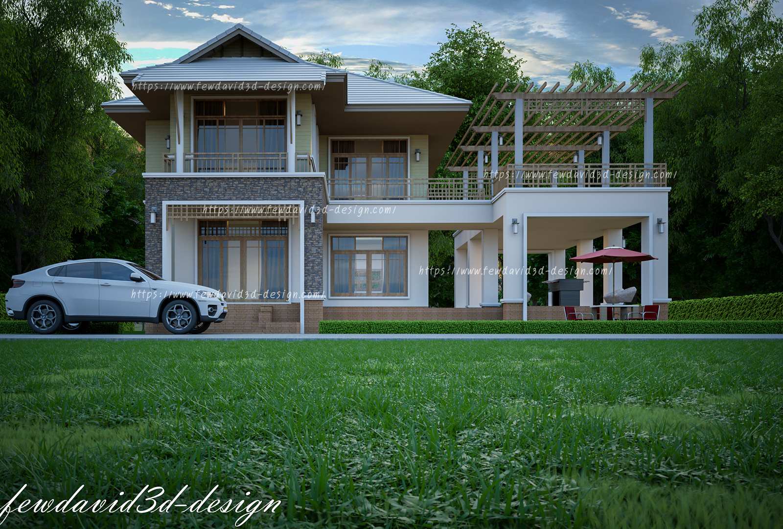 บ้านพักอาศัย2ชั้น อ.เวียงสระ จ.สุราษฎร์ธานี บริษัท 3dformwork