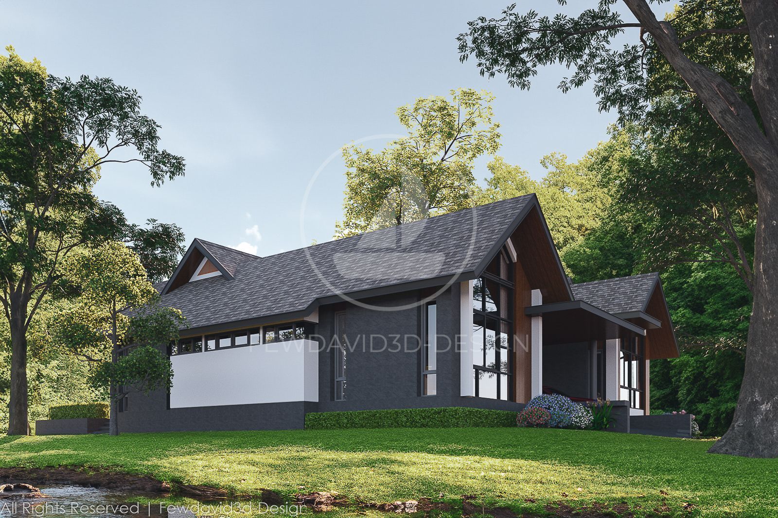 แบบบ้านชั้นเดียว – สวยงาม เรียบหรู พร้อมพื้นที่ใช้สอย 370 ตร.ม.