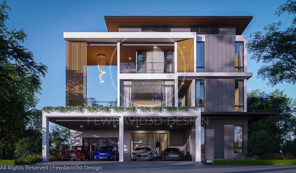 บ้าน3ชั้น โมเดิร์น สถาปนิก