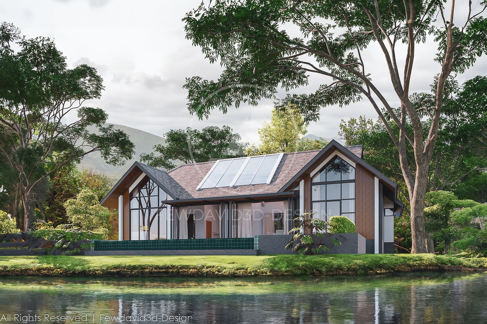 แบบบ้านชั้นเดียว – สวยงาม เรียบหรู พร้อมพื้นที่ใช้สอย 370 ตร.ม.