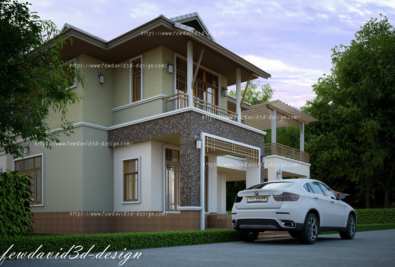 บ้านพักอาศัย2ชั้น อ.เวียงสระ จ.สุราษฎร์ธานี บริษัท 3dformwork