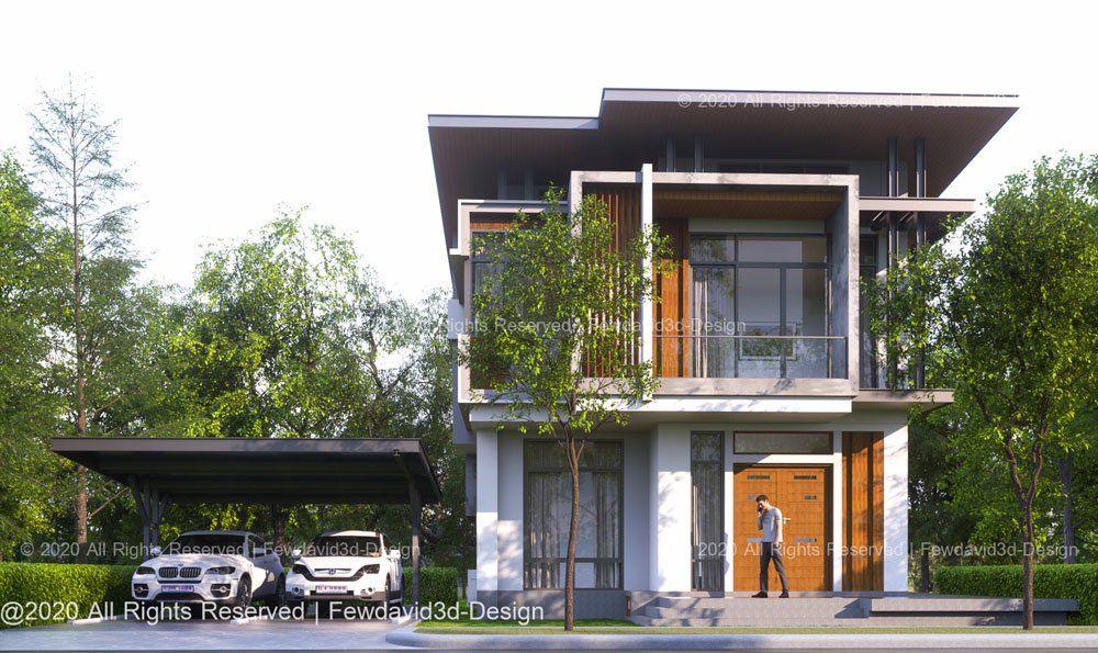 บ้านโมเดิร์น,2ชั้น