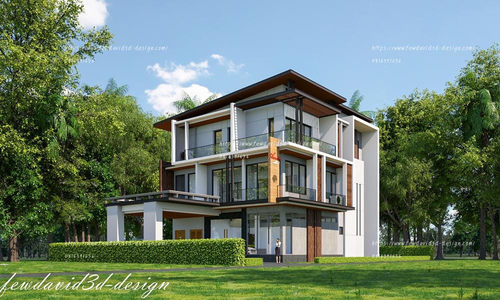 รับออกแบบ บ้าน 3 ชั้น