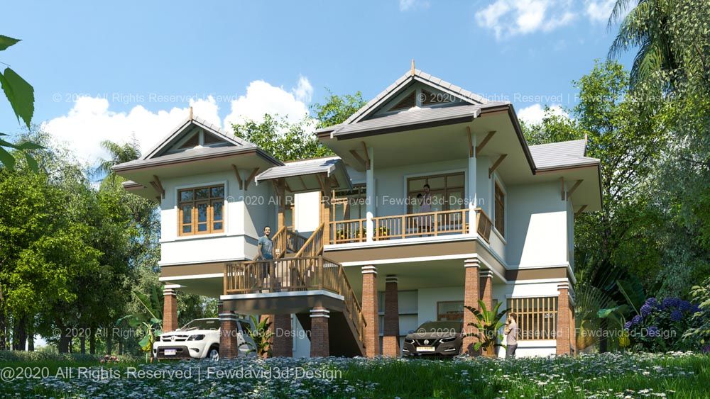 ไทยประยุกต์,2ชั้น,สถาปนิก,ออกแบบ