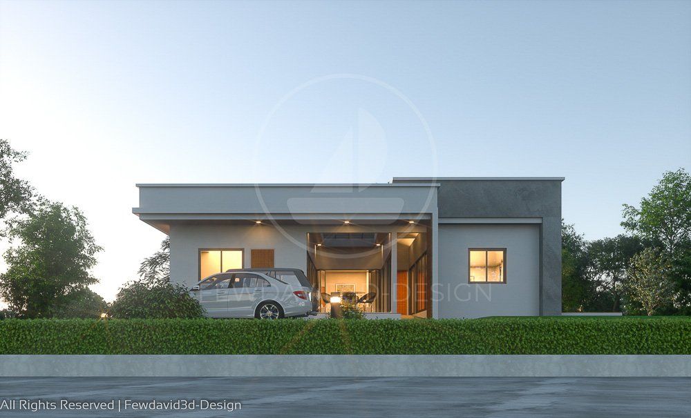 ออกแบบบ้านโมเดิร์นชั้นเดียว