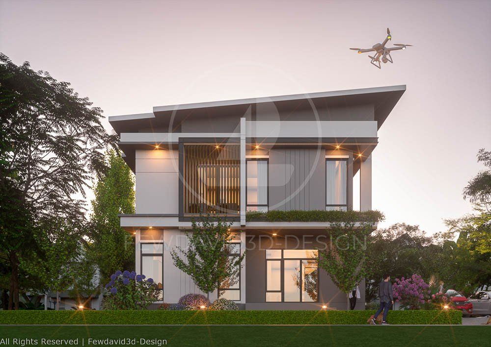 ภาพบ้านแบบโมเดิร์น