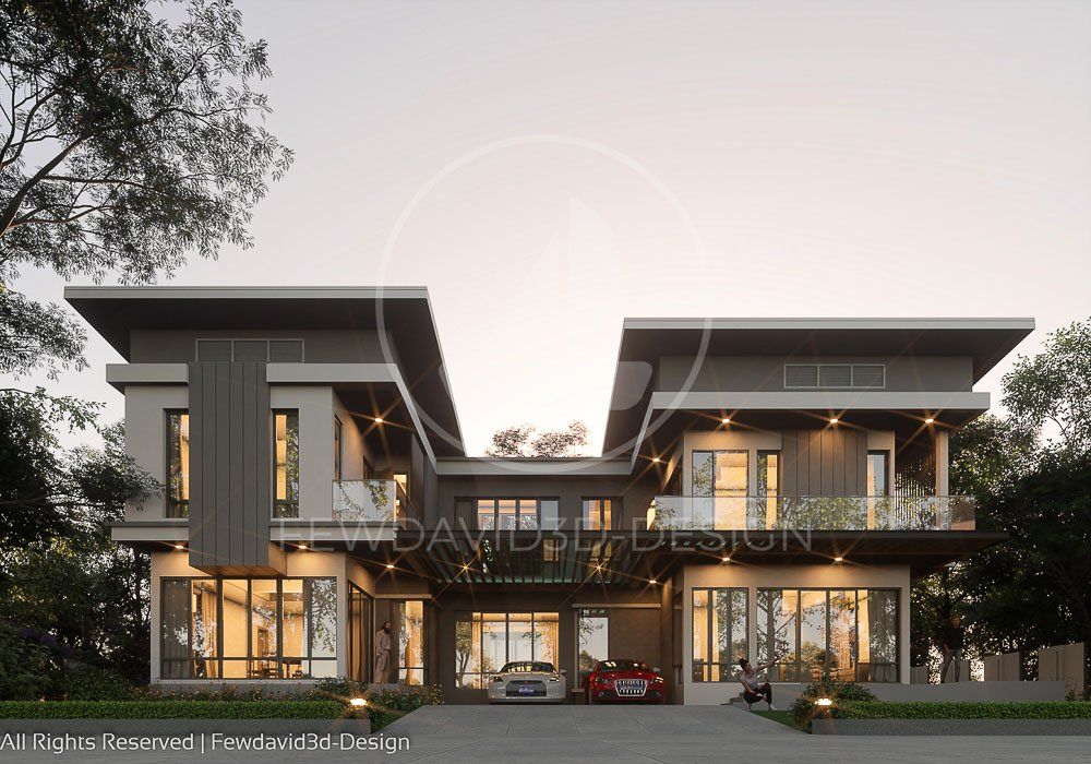 บ้านโมเดิร์น,บ้าน2ชั้น,รับออกแบบ