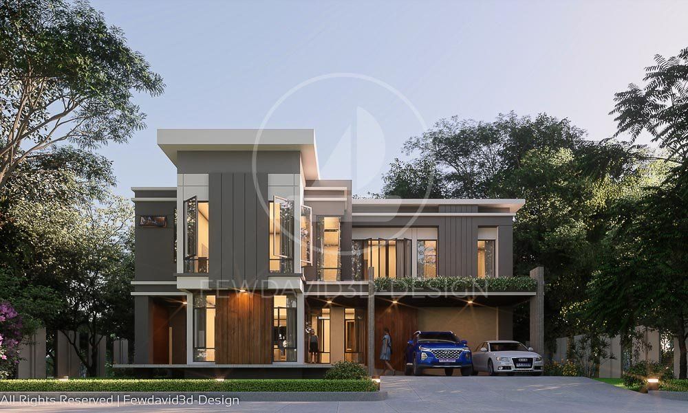 บ้านโมเดิร์น,2ชั้น,รับออกแบบ,งานออกแบบบ้าน