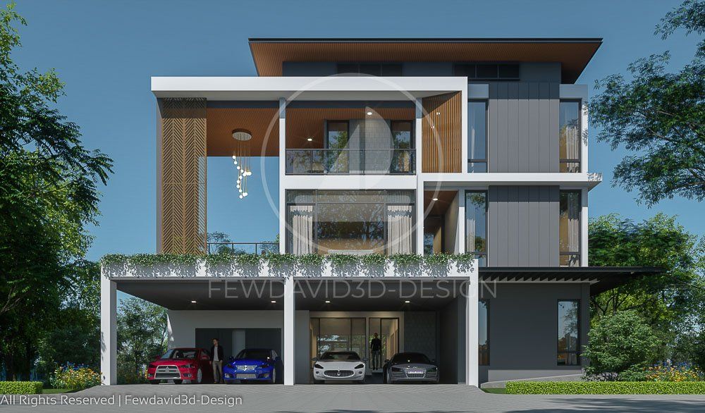 บ้าน3ชั้น รับออกแบบ สถาปนิก