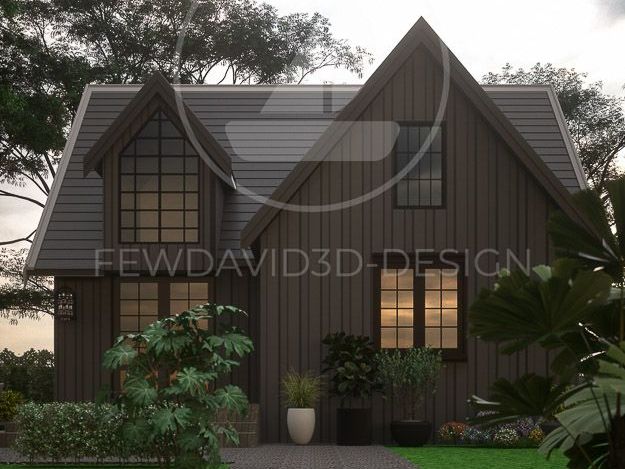 ภาพบ้านที่ปลอดภัยที่สวยงามที่มีทั้งหมู่บ้านและสวนสาธารณะ