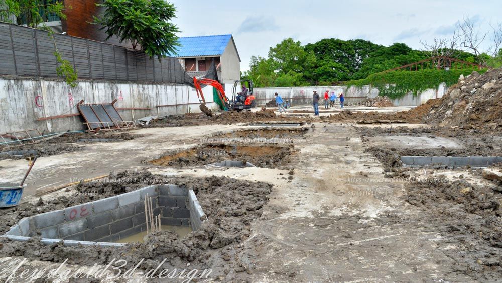 ภาพก่อสร้าง งานฐานราก
