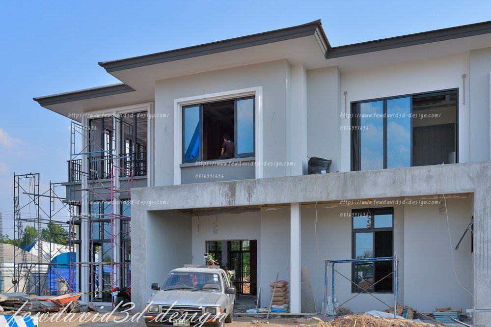 รับออกแบบบ้าน,2ชั้น