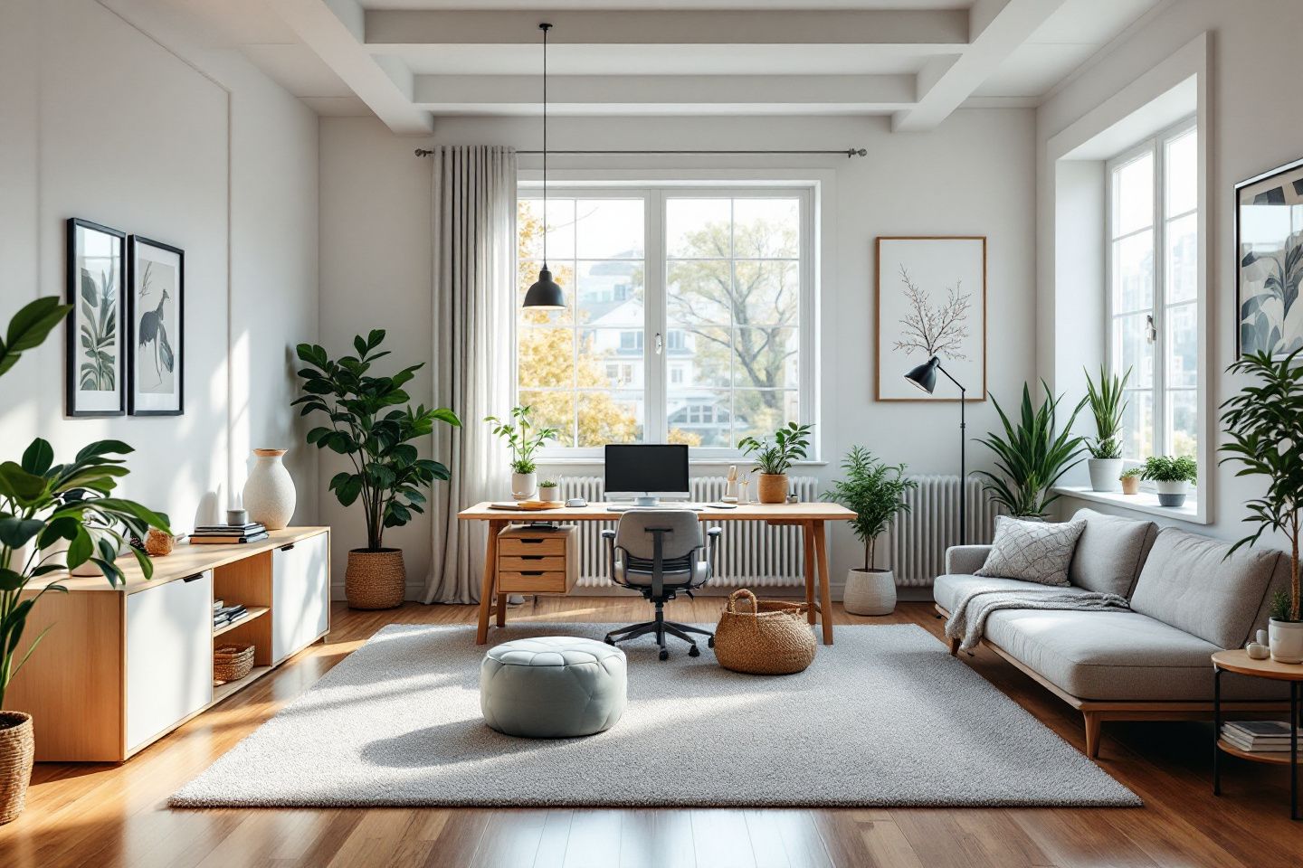 พื้นที่อเนกประสงค์หรือ multi-functional space เป็นแนวคิดที่ช่วยเพิ่มความยืดหยุ่นให้บ้าน เหมาะสำหรับคนที่ชอบเปลี่ยนการใช้งานของพื้นที่ เช่น ห้องทำงานที่สามารถปรับเป็นห้องออกกำลังกายหรือห้องเด็กได้ ทำให้การใช้ชีวิตในบ้านสะดวกสบายและเข้ากับไลฟ์สไตล์ยุคใหม่