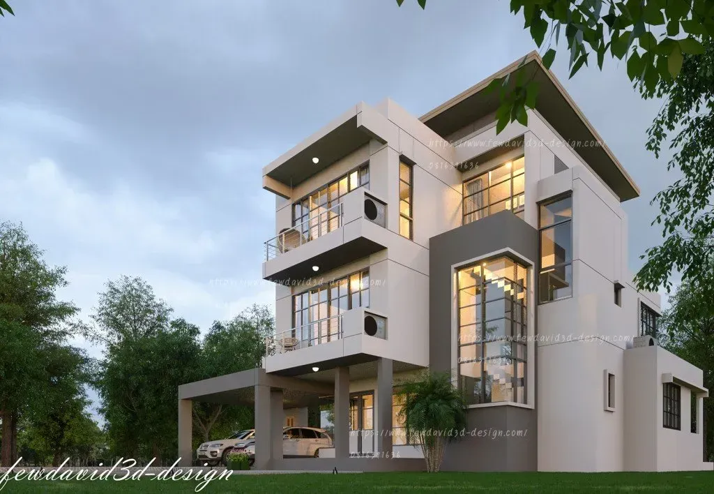 บ้านสวยสไตล์โมเดิร์นลอฟต์ 3 ชั้นในซ.ลาดกระบัง 18 ออกแบบเพื่อการใช้แสงธรรมชาติ