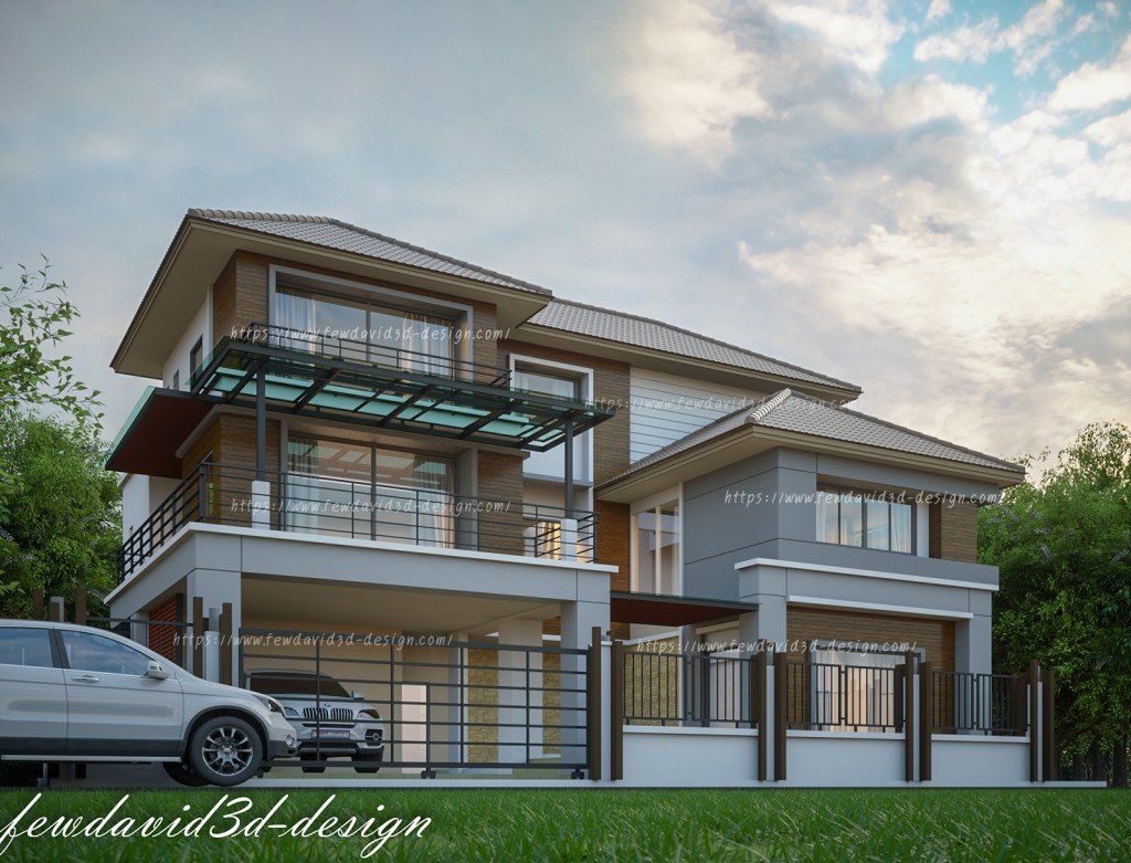 รับออกแบบบ้าน 3 ชั้น