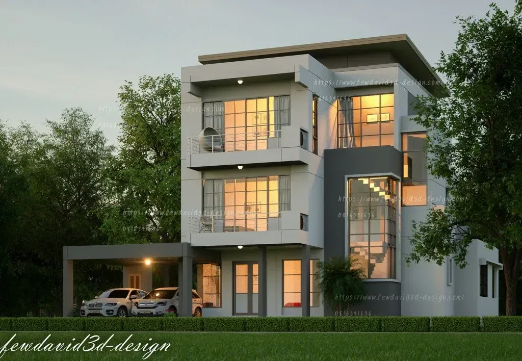 บ้านสวยสไตล์โมเดิร์นลอฟต์ 3 ชั้นในซ.ลาดกระบัง 18 ออกแบบเพื่อการใช้แสงธรรมชาติ