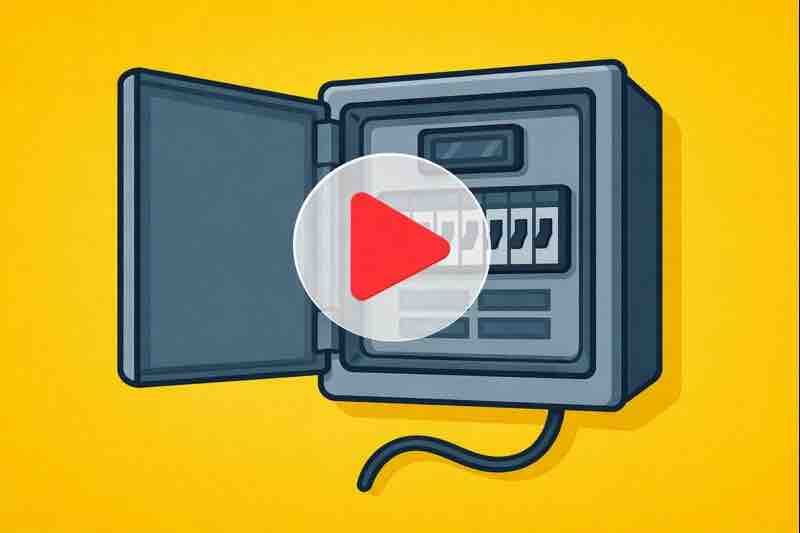 TTvSA DB board video tutorial preview showing electrical panel usage and safety instructions