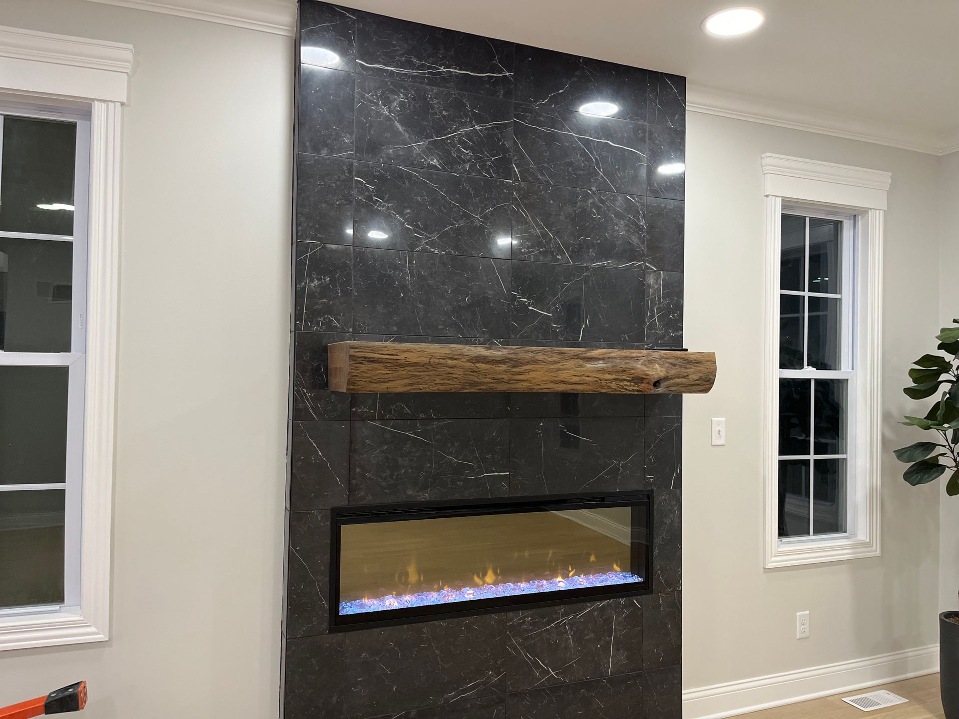 Custom woodworking - fireplace mantle
