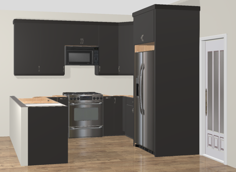 Condo kitchen rendering — Dyer, IN — Cugini Woodworking LLC