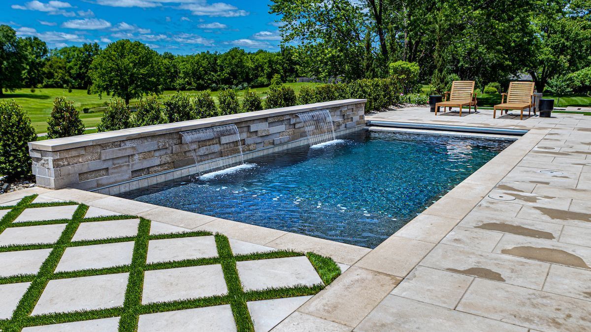 A Beautiful Custom Inground Pool in Jefferson City, MO. Build Your Pool With Columbia Pool & Spa.