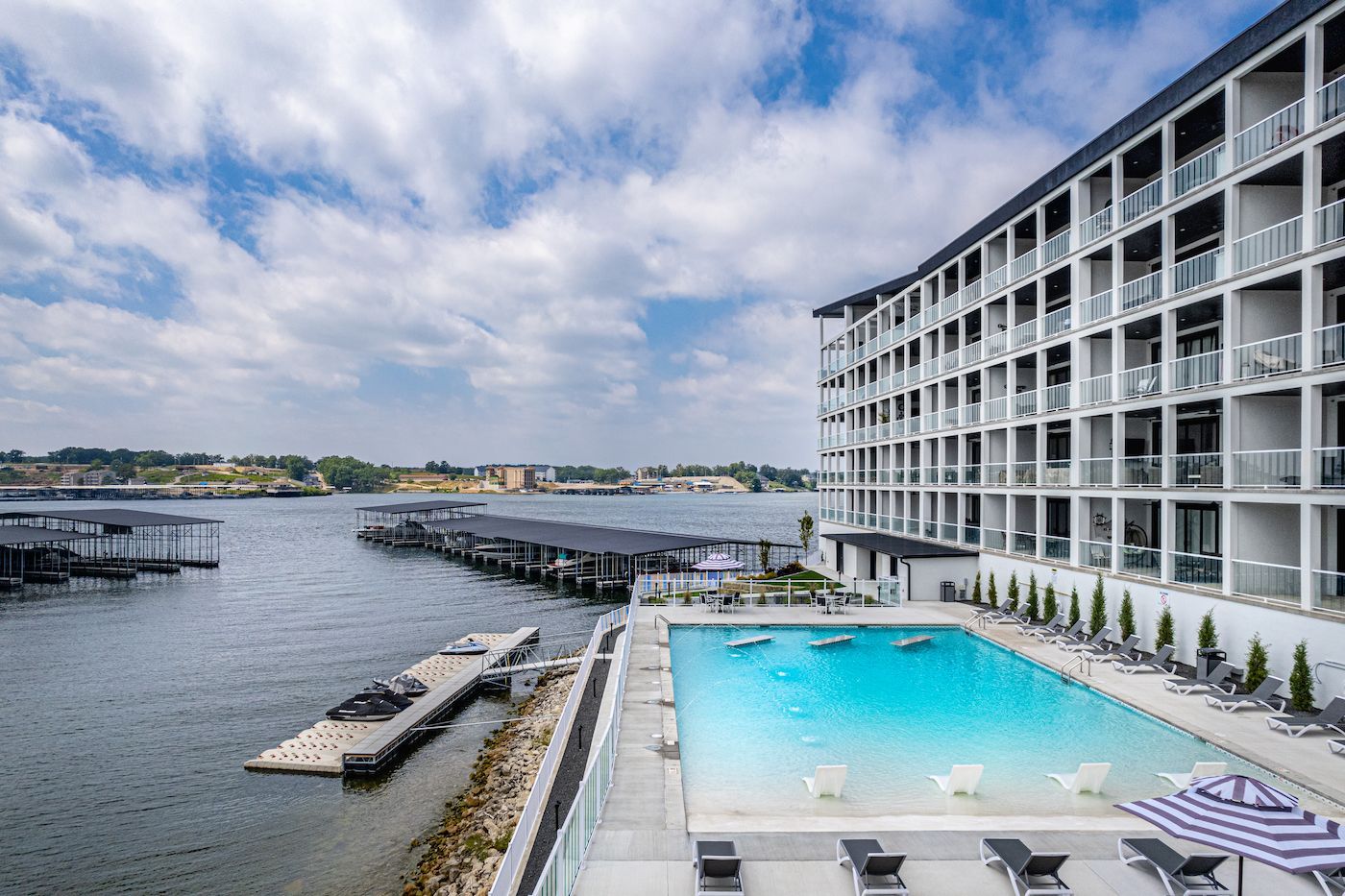 A Commercial Pool With Swimming Lanes & Leisure Pools. Build a Commercial Pool in Lake Ozark, MO.