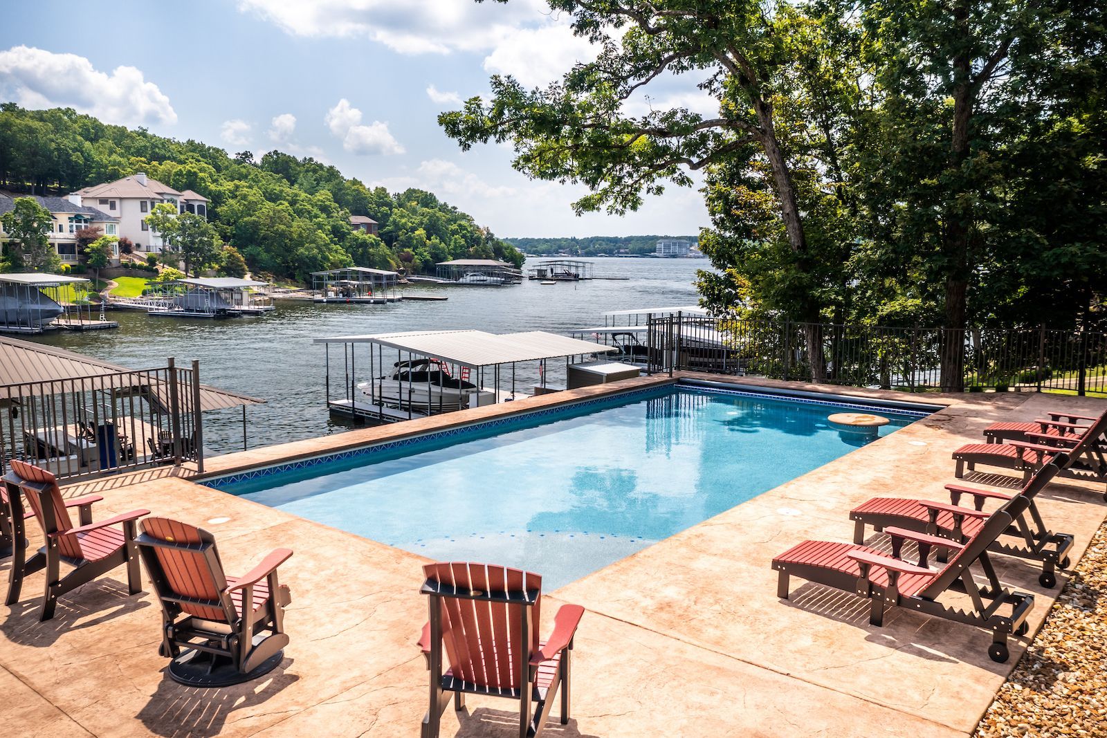 An Organically Shaped Pool. Build a Custom Pool in Lake Ozark, MO With Columbia Pool & Spa.