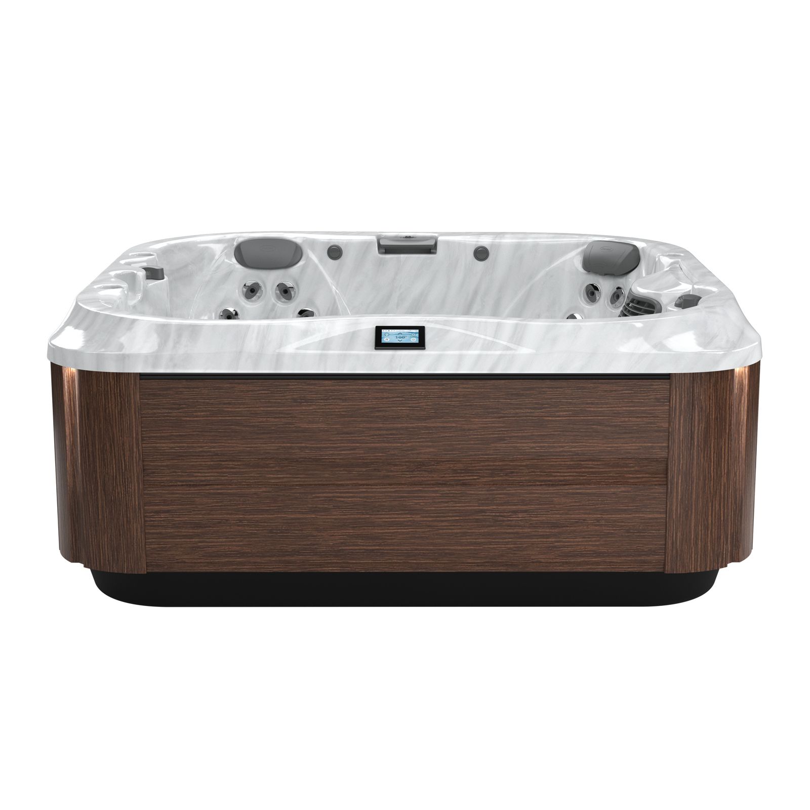 A white hot tub with a lot of holes in it