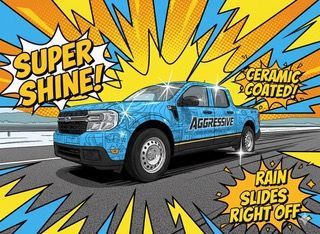 Aggressive ceramic coating adds life and shine to your fleet.