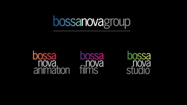 O logotipo do grupo bossanova é exibido em fundo preto