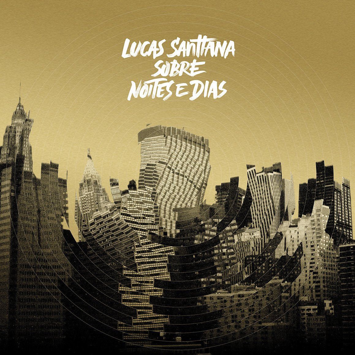 Uma foto em preto e branco do horizonte de uma cidade por Lucas Santana