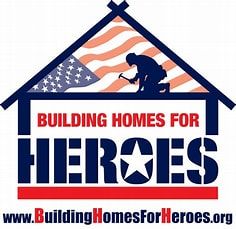 Logo: Builder silhouette with American flag, 