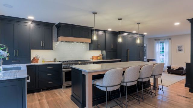 Unique Kitchen Designs: Bar Area with White Cabinets, Merrimack NH - Dream  Kitchens