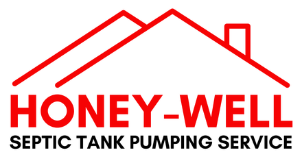 A logo for honey well septic tank pumping service